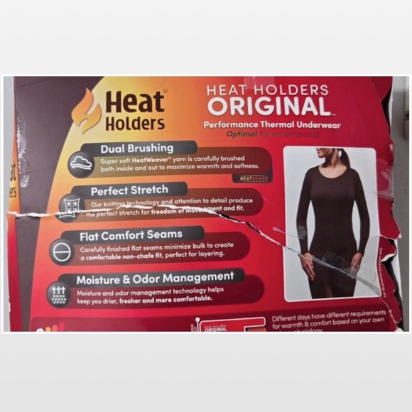 New Heat Holders Shirt Womens Medium Thermal Black Top Long Sleeve Active Outdoo - Picture 10 of 15